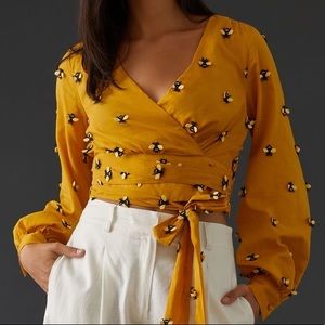 Anthropologie Maeve Wrap Shirt - new with tags size 6